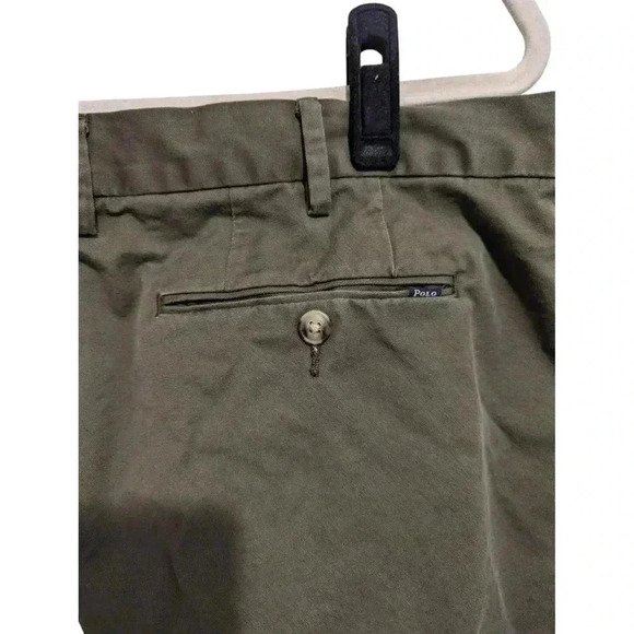 Polo Ralph Lauren Mens Stretch Classic Fit Green Khaki Pants Size 40/32 - Picture 5 of 5